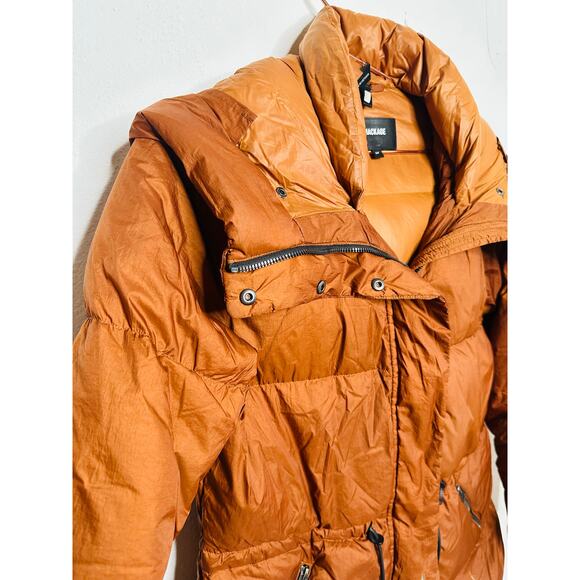 MACKAGE Brown Nylon Puffer Long Sleeve Freya Puffer Jacket Size Small REPAIRED - Picture 7 of 16